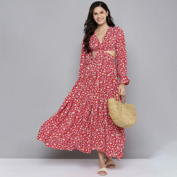 https://www.weardropz.com/products/red-beige-floral-waist-cut-out-maxi-dress