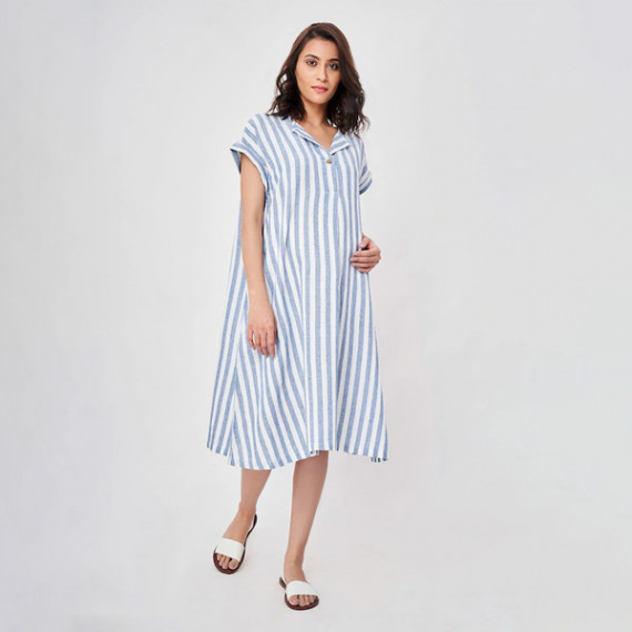 https://www.weardropz.com/products/blue-striped-maternity-shirt-midi-dress