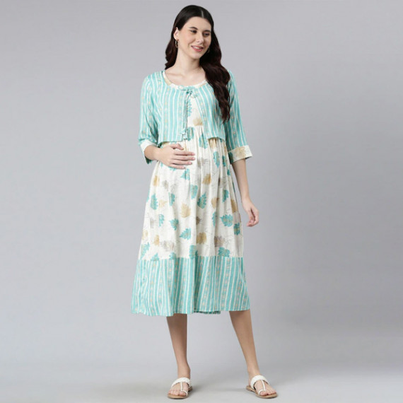 https://www.weardropz.com/products/women-off-white-green-floral-maternity-a-line-midi-dress