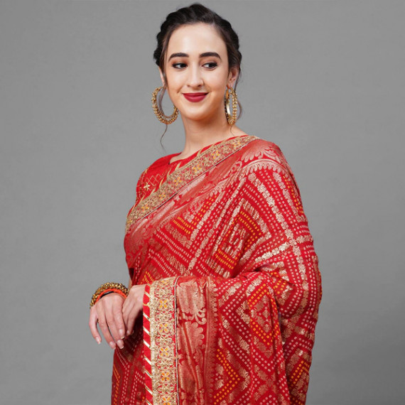 https://www.weardropz.com/products/red-gold-toned-woven-design-bandhani-saree